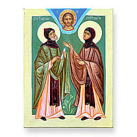 Писана ікона "Святі Кирило та Марія", 30 х 40 см, на полотні