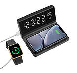 Бездротовий зарядний пристрій з годинником Cyber, TM TEG, фото 5