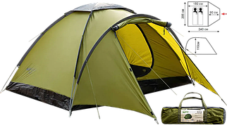 Намет Tramp Lite Fly 2 Olive | Універсальна одношарова двомісна туристична палатка з містким тамбуром і одним входом