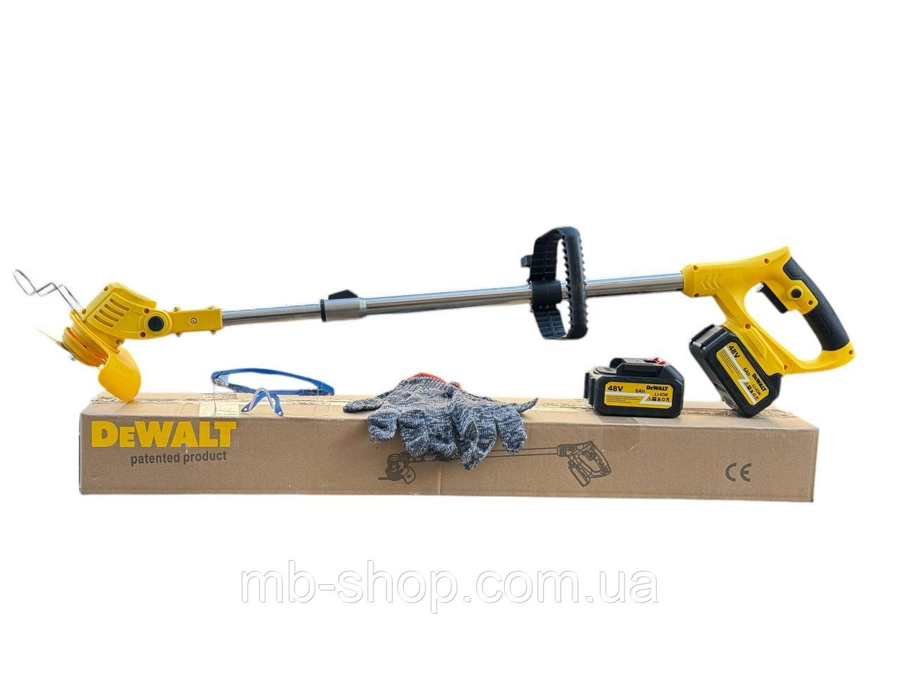 Акумуляторний триммер DeWalt DCMST156N (48V, 6AH) АКБ безщітковий триммер Деволт, фото 1