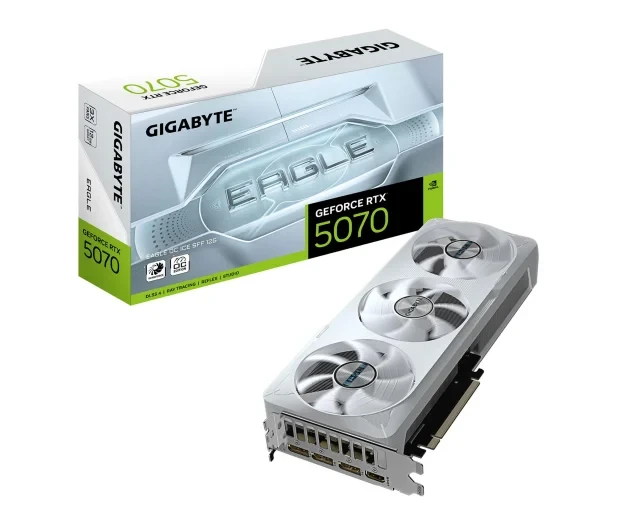 Відеокарта Gigabyte GeForce RTX 5070 Eagle OC Ice 12GB GDDR7 DLSS4