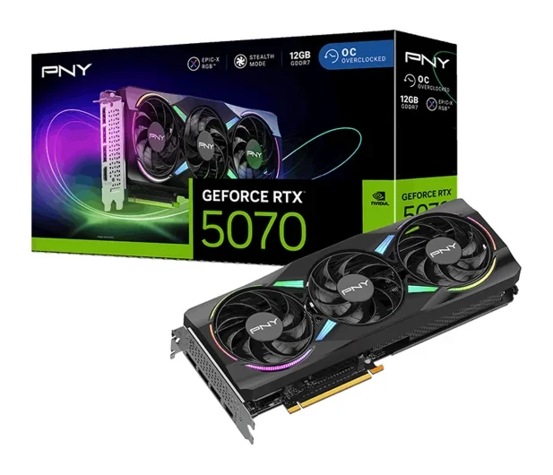 Відеокарта PNY GeForce RTX 5070 ARGB OC 12GB GDDR7 DLSS4