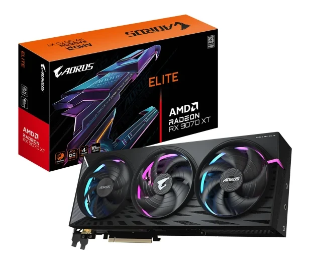 Відеокарта Gigabyte Radeon RX 9070 XT AORUS Elite 16GB GDDR6