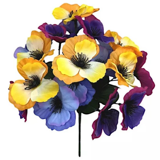 Штучні квіти букет Анютини оченята, 30 см (24 шт. в уп), фото 1