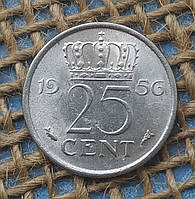 25 центiв 1956 року. Нiдерланди