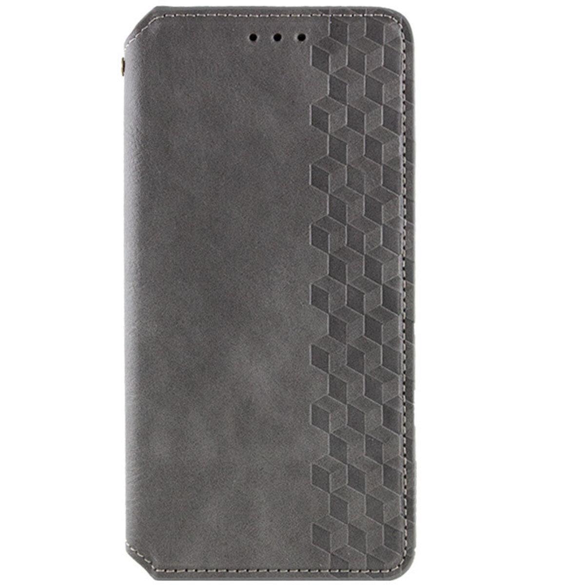 Чохол-книжка Rubic Leather для Xiaomi Redmi Note 13 Pro 5G/POCO X6 5G Grey, фото 1