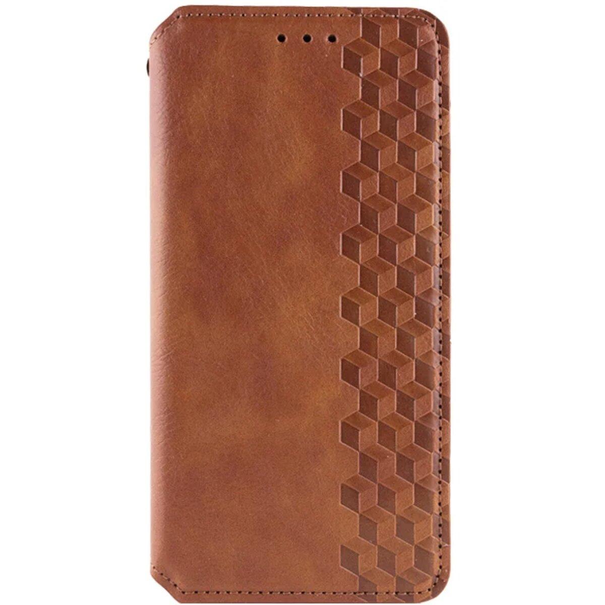 Чохол-книжка Rubic Leather для Xiaomi Redmi Note 13 Pro 4G Brown, фото 1