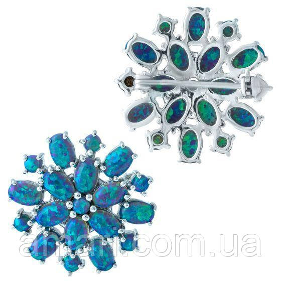 Срібна брошка Komilfo з опалом 2.59ct (1925621)