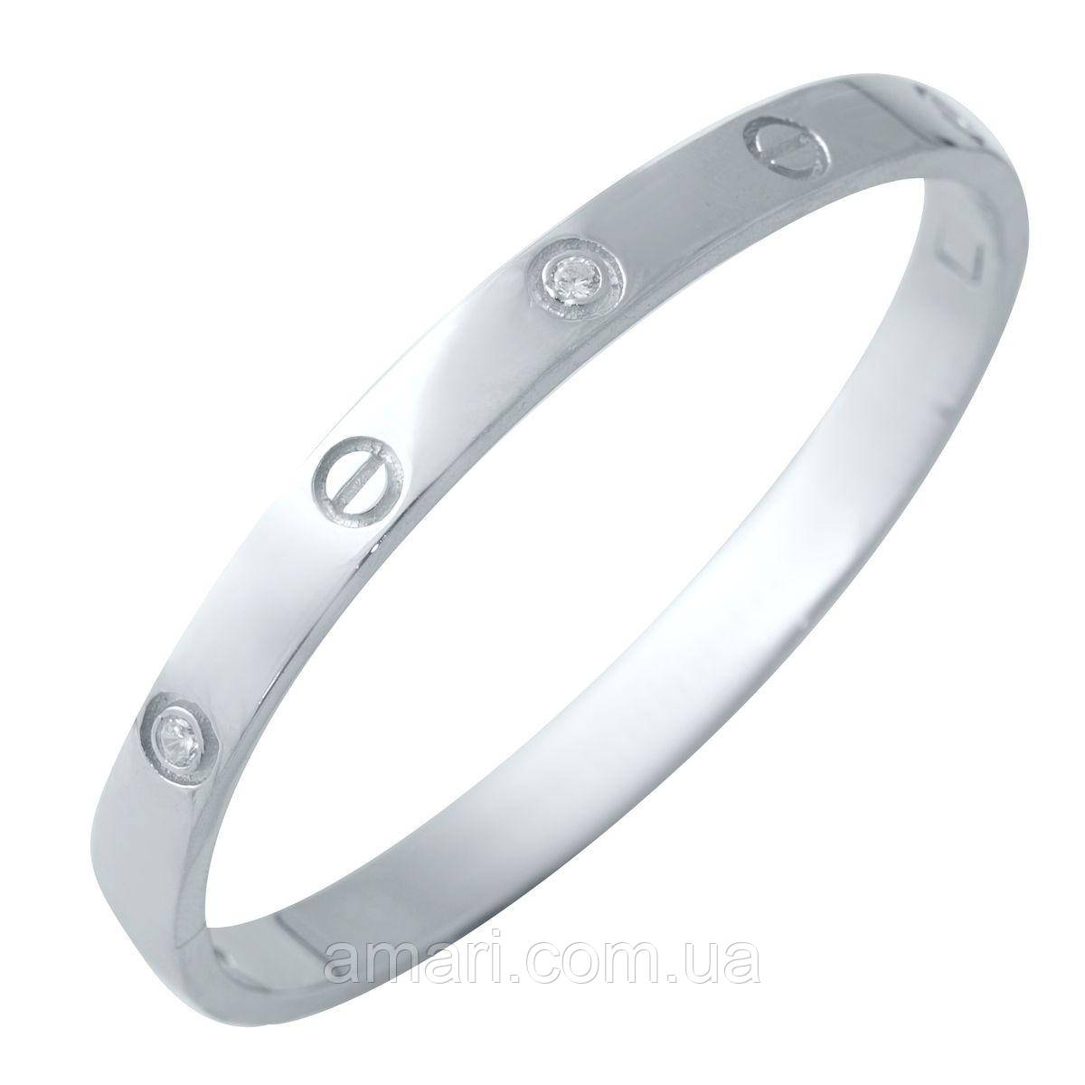 Срібний браслет Komilfo з фіанітами, вага виробу 24,77 г (2032748) 18 розмір, фото 1