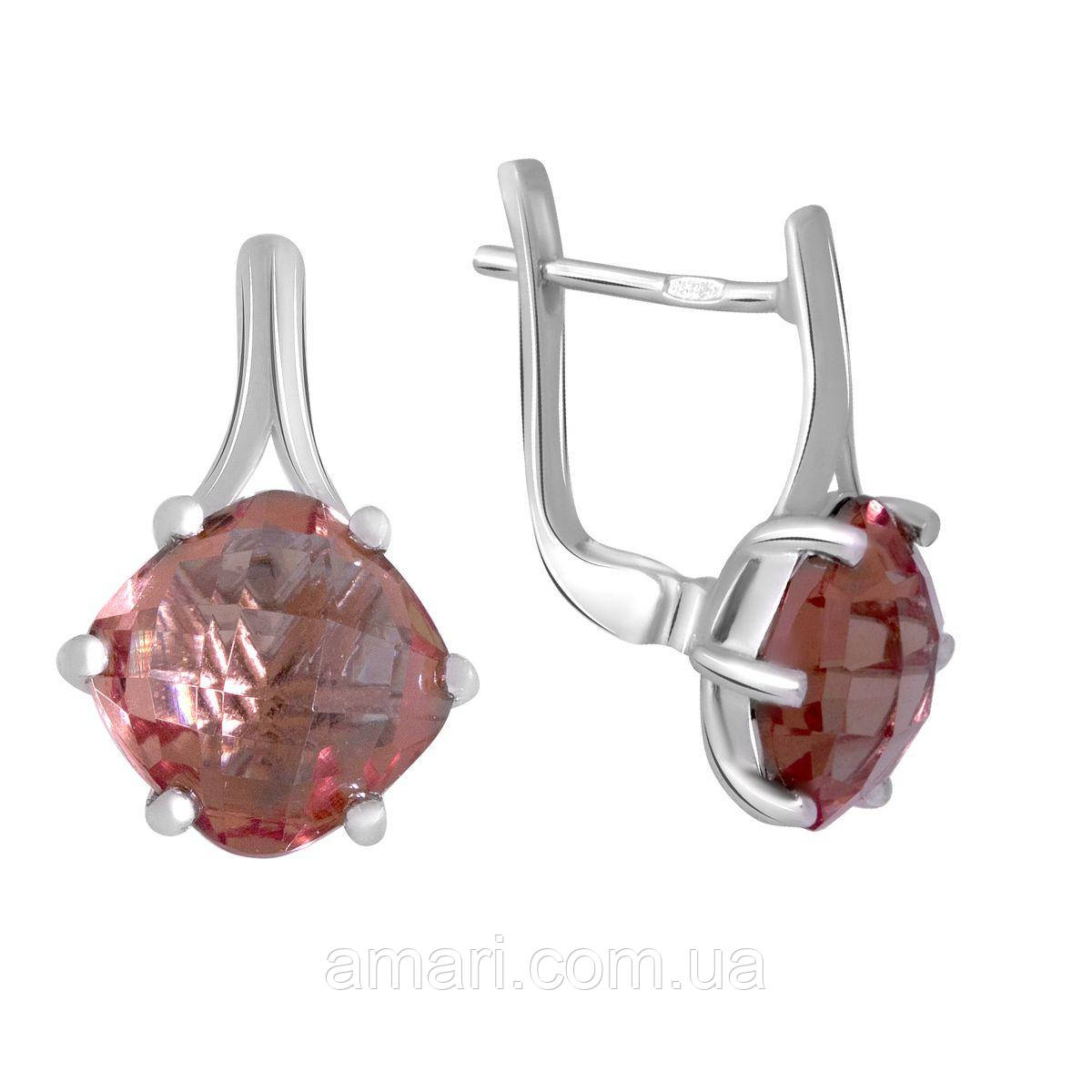 Срібні сережки Komilfo із Султаніт султанітом 8.317ct (2051015)