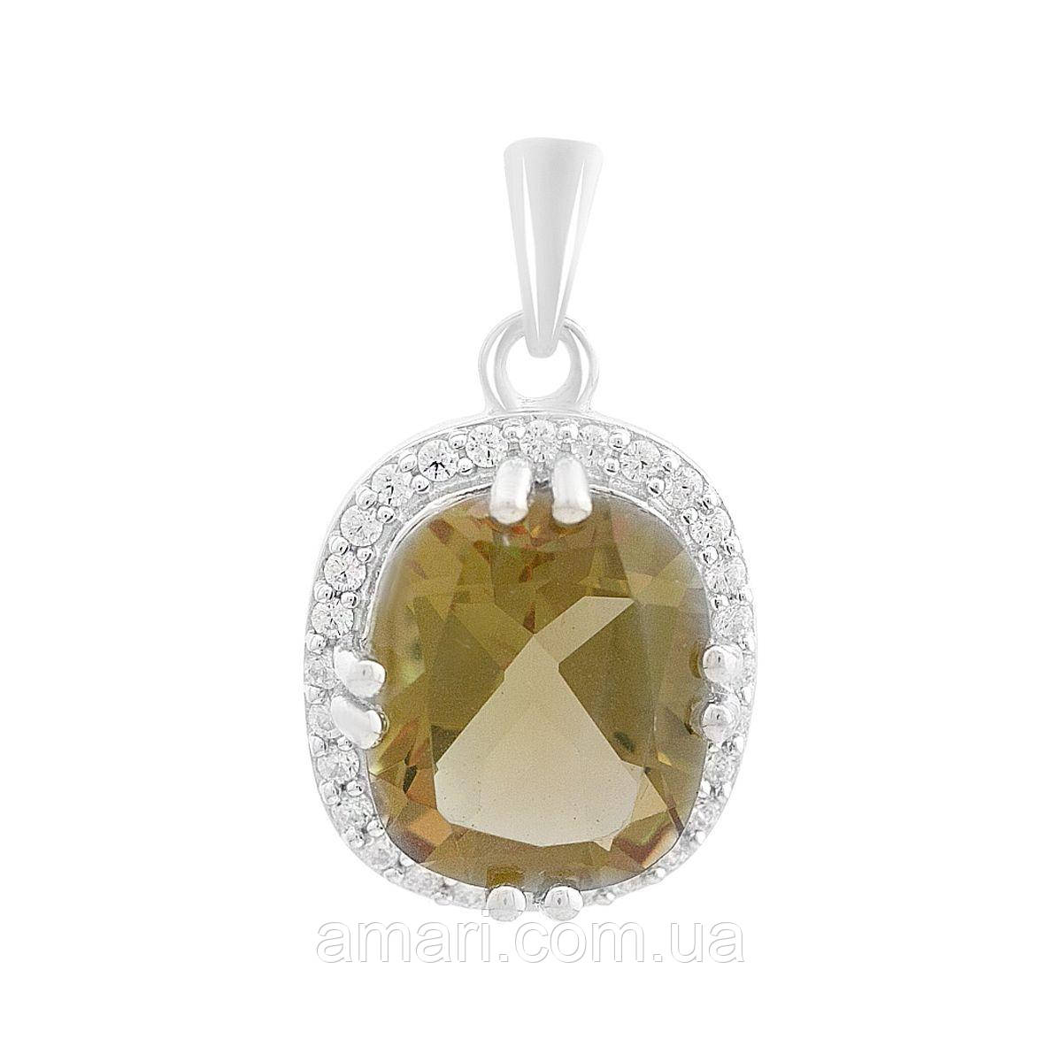 Срібні сережки Komilfo із Султаніт султанітом 11.203ct (2171416)