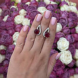 Срібні сережки Komilfo з натуральним рубіном 2.527ct (2172567), фото 6