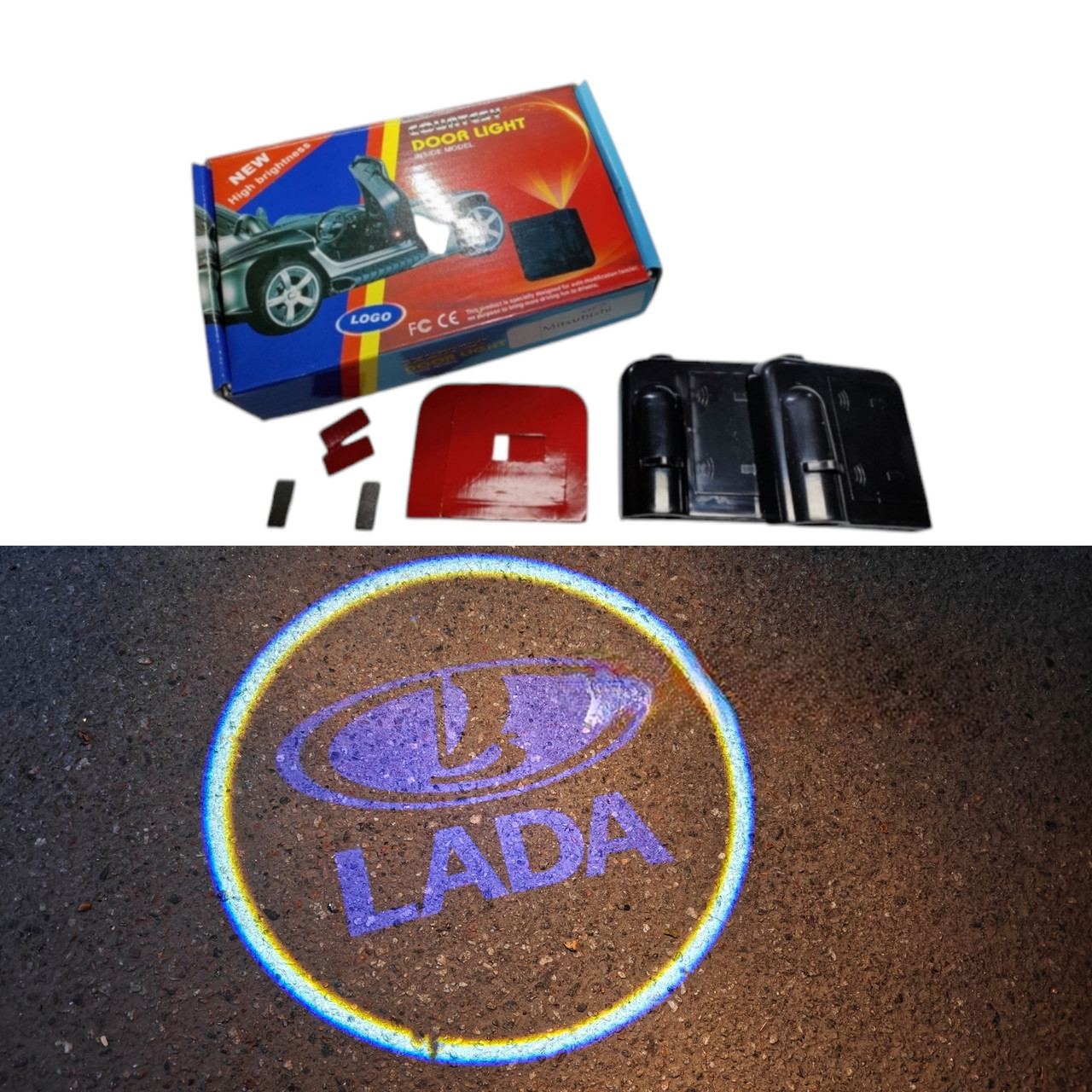 Лазерне підсвічування на дверях автомобіля з логотипом Lada ВАЗ