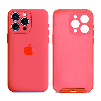 Чохол Silicone case Full Camera Protective для IPhone 12 Coral кораловий