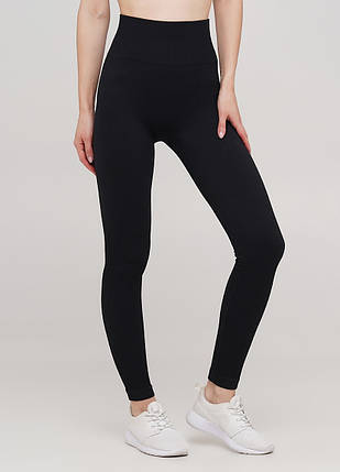 Легінси жіночі в рубчик з пуш-ап LEGGINGS RIB 18865 L-XL чорні ID 5055481, фото 1