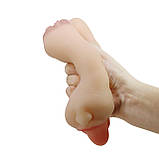 Двосторонній реалістичний мастурбатор Crazy Bull Sarah Masturbator Flesh, фото 8