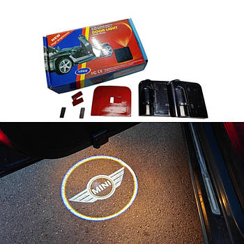 Світлодіодне підсвічування на дверях автомобіля з логотипом Mini