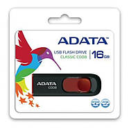Флеш-накопичувач A-DATA USB 2.0 C008 16Gb Black/Red, фото 3