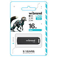 Флеш-накопичувач Wibrand USB 2.0 Mink 16Gb Black, фото 3
