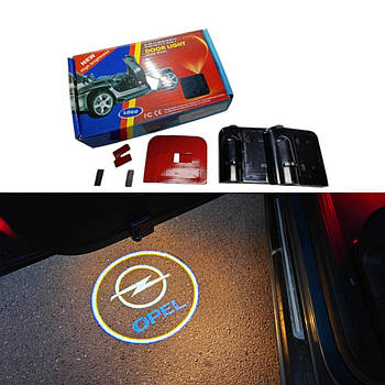 Світлодіодне підсвічування на дверях автомобіля з логотипом Opel