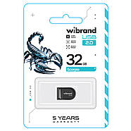Флеш-накопичувач Wibrand USB 2.0 Scorpio 32Gb Black, фото 3