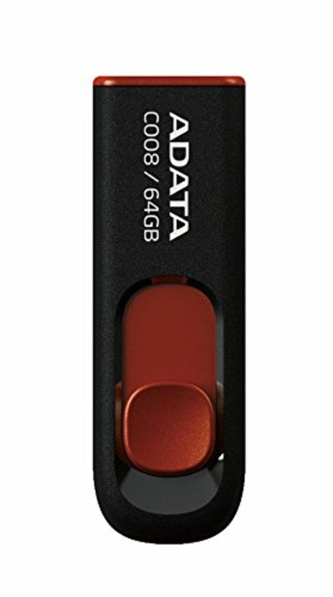 Флеш-накопичувач ADATA USB 2.0 C008 64Gb Black/Red