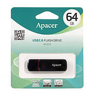 Флеш-накопичувач Apacer USB 2.0 AH333 64Gb Black, фото 3