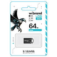 Флеш-накопичувач Wibrand USB 2.0 Hawk 64Gb Black, фото 3