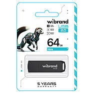Флеш-накопичувач Wibrand USB 2.0 Mink 64Gb Black, фото 3
