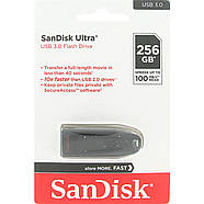 Флеш-накопичувач SanDisk USB 3.0 Ultra 256Gb (130Mb/s) Black, фото 3