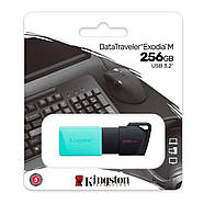 Флеш-накопичувач Kingston USB 3.2 DT Exodia M 256GB Black/Teal, фото 3