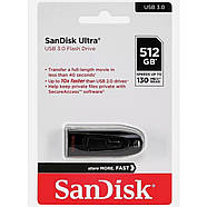 Флеш-накопичувач SanDisk USB 3.0 Ultra 512Gb (130Mb/s) Black, фото 3