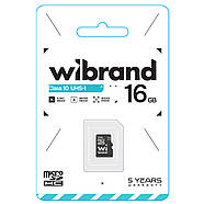 Карта пам'яті microSDHC (UHS-1) Wibrand 16Gb class 10, фото 3