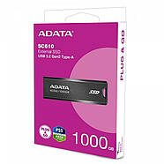 Портативний SSD ADATA SC610 1TB USB 3.2  550/500Mb/s Black, фото 3