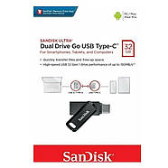 Флеш-накопичувач SanDisk USB 3.1 Ultra Dual Go Type-C 32Gb (150 Mb/s), фото 3