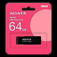 Флеш-накопичувач ADATA USB 3.2 UC310 64Gb Black, фото 3