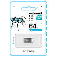 Флеш-накопичувач Wibrand USB 3.2 Gen1 Ant 64GB Silver, фото 3