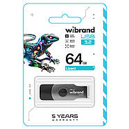 Флеш-накопичувач Wibrand USB 3.2 Gen1 Lizard 64GB Black, фото 3