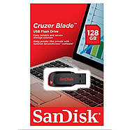 Флеш-накопичувач SanDisk USB 2.0 Cruzer Blade 128Gb Black/Red, фото 3