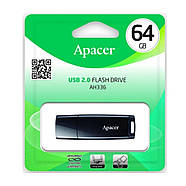 Флеш-накопичувач Apacer USB 2.0 AH336 64Gb Black, фото 3