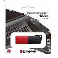 Флеш-накопичувач Kingston USB 3.2 DT Exodia M 128GB Black/Red, фото 3