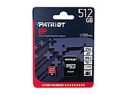 Карта пам'яті microSDXC (UHS-1 U3) Patriot EP Series 512Gb class 10 V30 (R-100MB/s, W-80MB/s) (adapter SD), фото 3