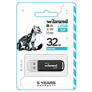 Флеш-накопичувач Wibrand USB 3.2 Gen1 Marten 32GB Black, фото 3