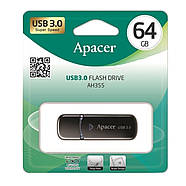 Флеш-накопичувач Apacer USB 3.2 Gen 1 AH355 64Gb Black, фото 3