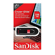 Флеш-накопичувач SanDisk USB 2.0 Cruzer Glide 256Gb Black/Red, фото 3