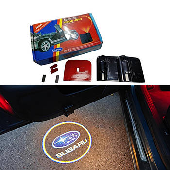 Світлодіодне підсвічування на дверях автомобіля з логотипом Subaru
