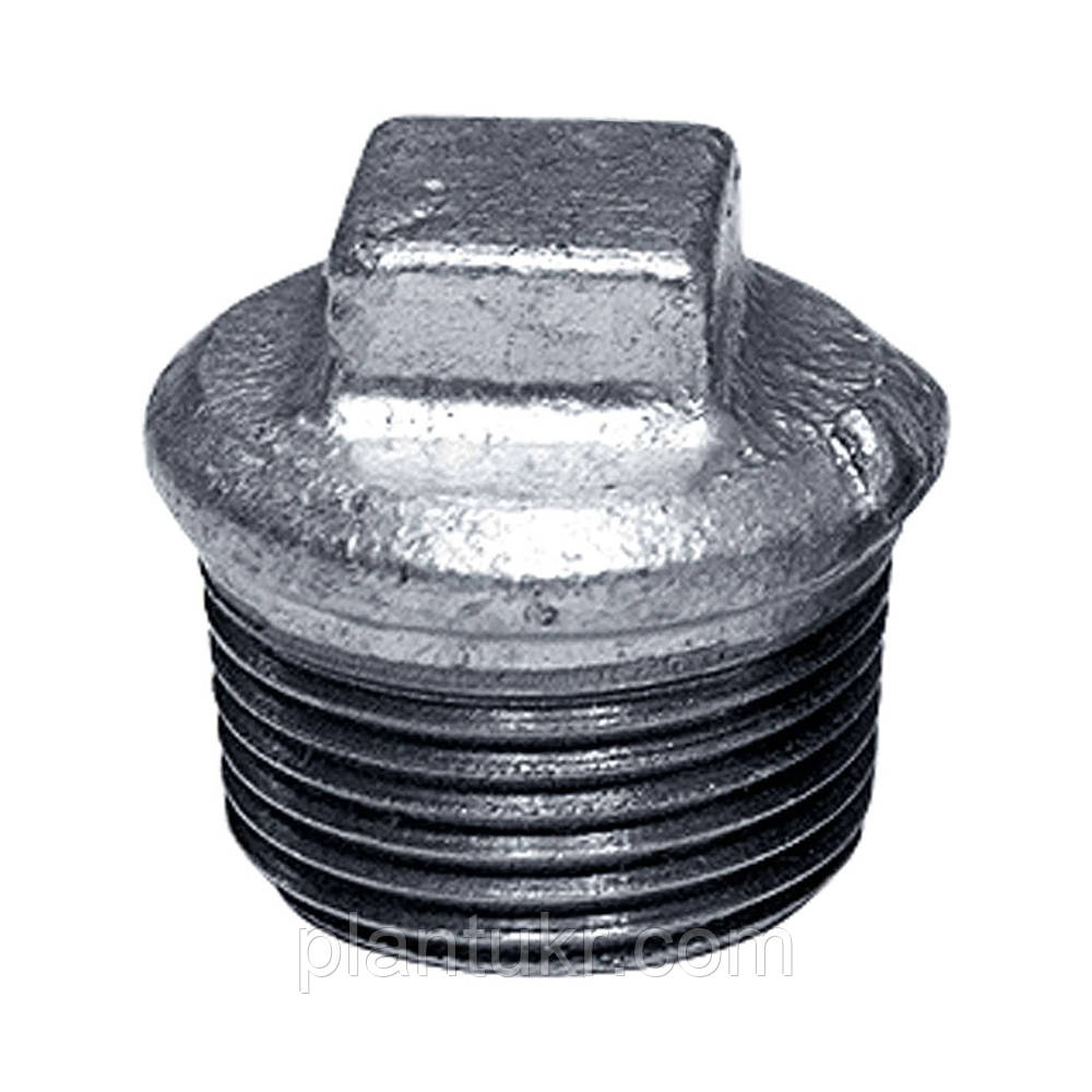 Заглушка оцинкована зовнішня різьба Ду15