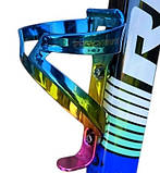 Фляготримач велосипедний хамелеон пластиковий Promend, універсальний різнобарвний, кріплення для пляшки фляги, фото 5