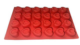 Форма силіконова для випікання Серце з 24