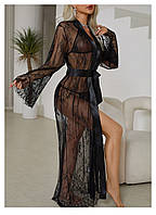 Довгий мереживний халат